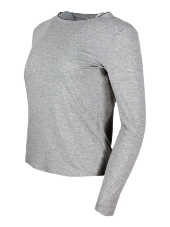 25FW 안토넬리 피렌체 반팔 티셔츠 CAKE P1218 910 Grey - ANTONELLI FIRENZE