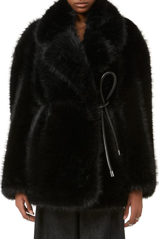 25FW 스포트막스 ROSARIA 로사리아 포 퍼 코트 2522906012600 001 Black - SPORTMAX