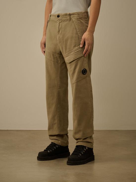 25FW 씨피 컴퍼니 몰스킨 스트레치 카고 팬츠  19CMPA234A110482G 356 Green - C.P. COMPANY