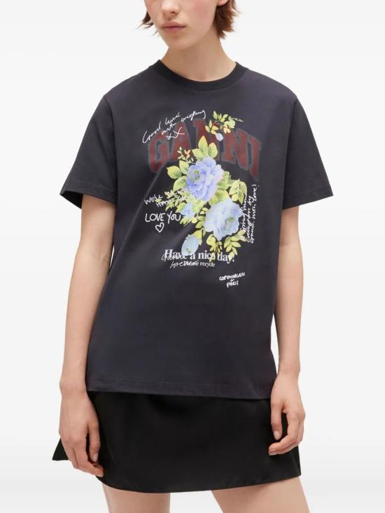 25FW 가니 로즈 티셔츠 T4342252 PHANTOM DOM - GANNI