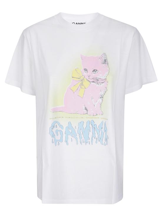 25FW 가니 반팔 티셔츠 T4339151 BRIGHT WHITE DOM