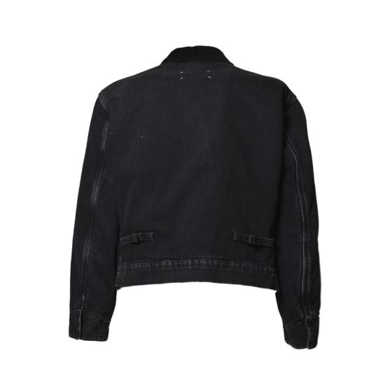 25FW 마르지엘라 리브드 칼라 데님 봄버 자켓 S50AM0650M30040 961 Nero lavato - MAISON MARGIELA