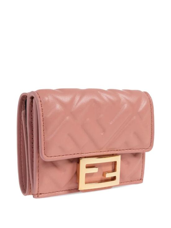 25FW 펜디 나파 레더 마이크로 트라이폴드 지갑 8M0395 AAJD F13VM MACARON ORO SOFT - FENDI