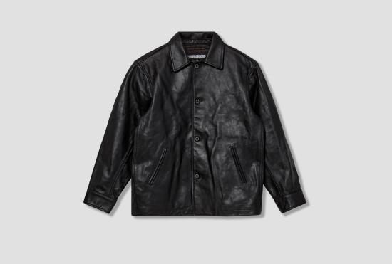 25FW 네이버후드 가죽 자켓 252SZNH JKM06 BK