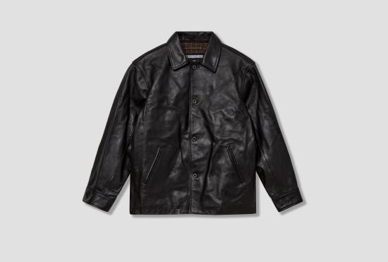 25FW 네이버후드 가죽 자켓 252SZNH JKM06 BR