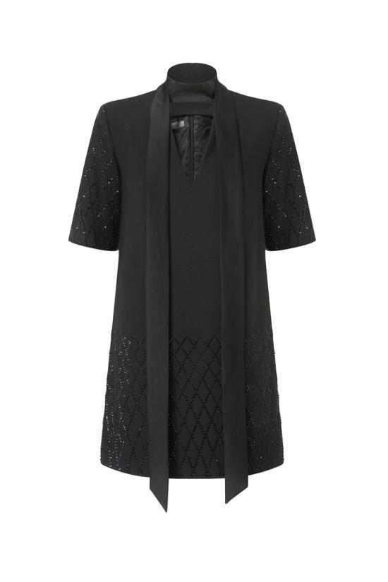 25FW 핑코 미디 원피스 105523A2POZ99 Black