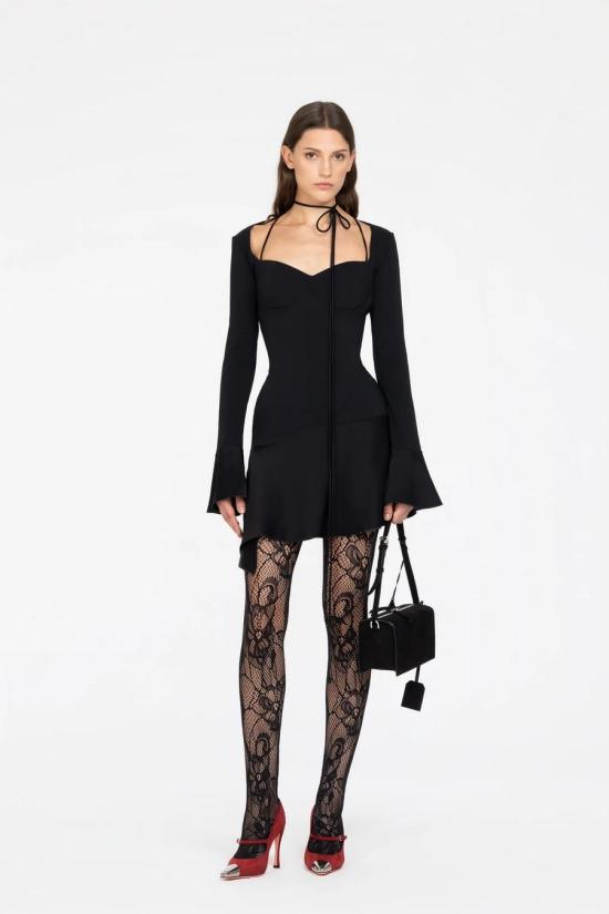 25FW LES FILLES D'EVA 미디 원피스 8739001 Black - LES FILLES D'EVA