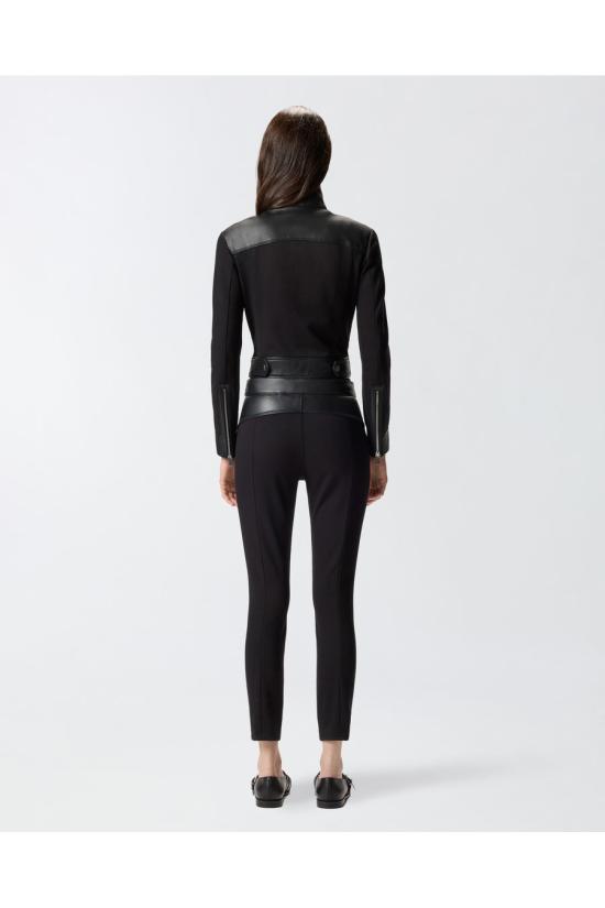 25FW 핑코 가죽 자켓 105367Y75KZ99 Black - PINKO