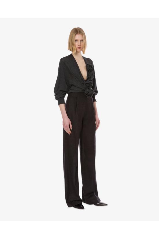 25FW 알베르타 페레티 스트레이트 팬츠 A0308 66370516 Black - ALBERTA FERRETTI