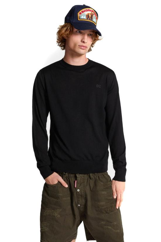 25FW 디스퀘어드2 스웨터 S74HA1442 S18310900 Black - DSQUARED2