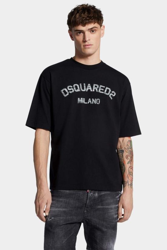 25FW 디스퀘어드2 반팔 티셔츠 S74GD1476 D20020962X Black - DSQUARED2