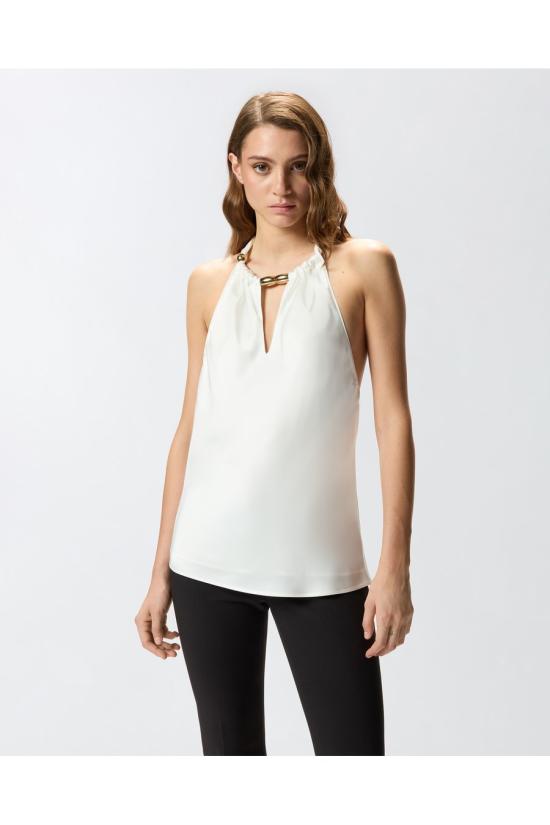 25FW 핑코 민소매 티셔츠 105614A2RAZ04 White - PINKO