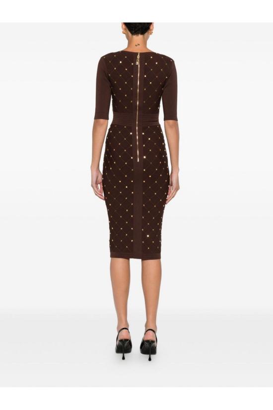 25FW 엘리자베타프랜치 미디 원피스 AM26S57E2EA3 Brown - ELISABETTA FRANCHI