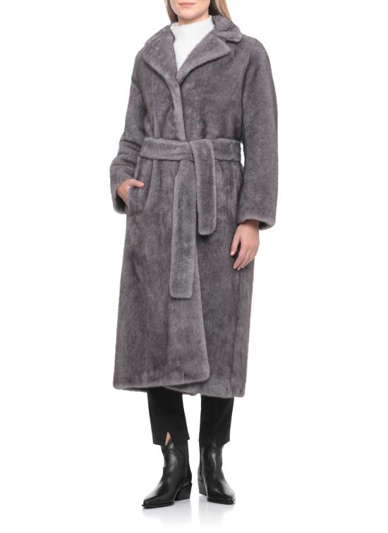 25FW 발렌티니 1972 에코 밍크 퍼 웨이스트 벨트 코트 E3113 ECO MINKSAPPHIRE Grey - VALENTINI 1972