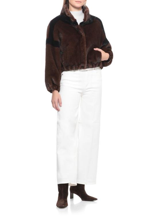 25FW 발렌티니 1972 코트 E3106 ECO MINK BICOLORCOCOA NAVY Brown - VALENTINI 1972