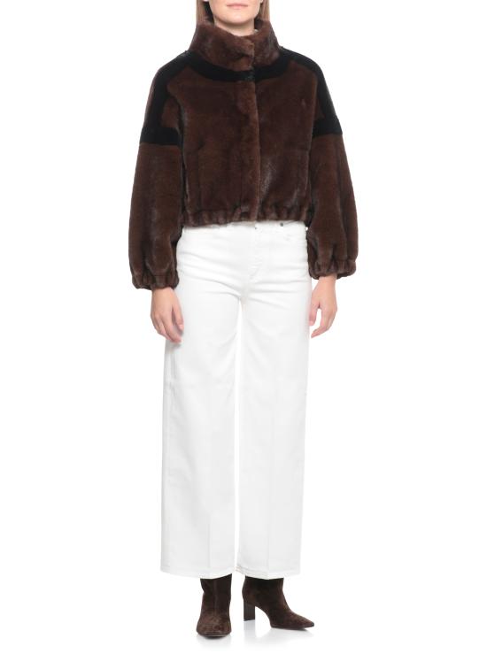 25FW 발렌티니 1972 코트 E3106 ECO MINK BICOLORCOCOA NAVY Brown - VALENTINI 1972