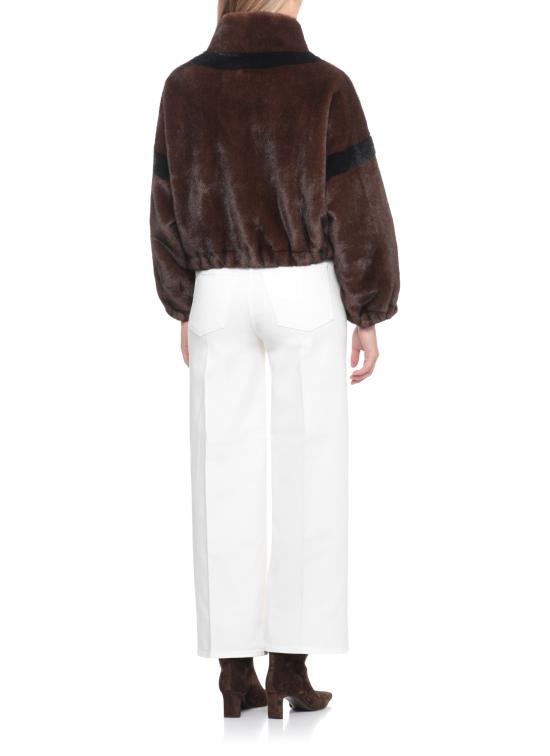 25FW 발렌티니 1972 코트 E3106 ECO MINK BICOLORCOCOA NAVY Brown - VALENTINI 1972