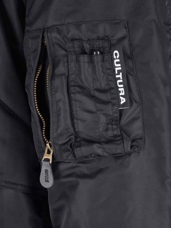 25FW 쿨투라 봄버 자켓 BB005 Black - CULTURA