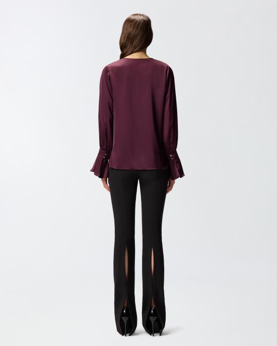 25FW 핑코 블라우스 105961A2YM R57 BORDEAUX - PINKO