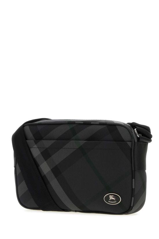 25FW 버버리 슬림 그리드 크로스바디 백 8111318 A1208 CHARCOAL - BURBERRY