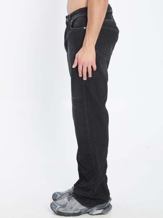 25FW 발렌시아가 스트레이트 팬츠 851352TTW7 1037 BLACK - BALENCIAGA