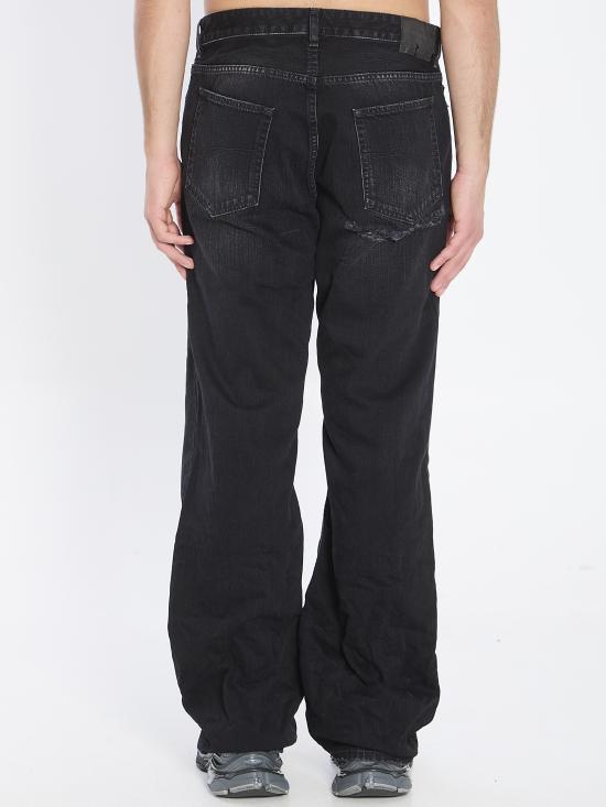 25FW 발렌시아가 스트레이트 팬츠 851352TTW7 1037 BLACK - BALENCIAGA