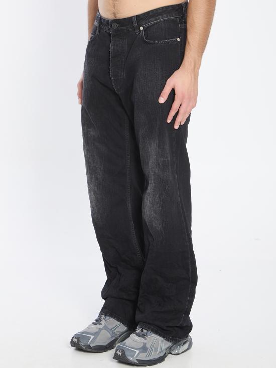 25FW 발렌시아가 스트레이트 팬츠 851352TTW7 1037 BLACK - BALENCIAGA