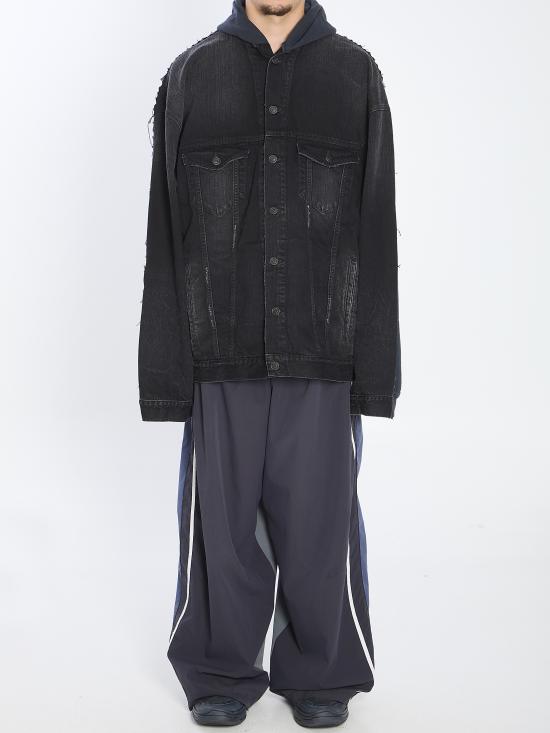 25FW 발렌시아가 자켓 850703TTW67 1037 BLACK - BALENCIAGA