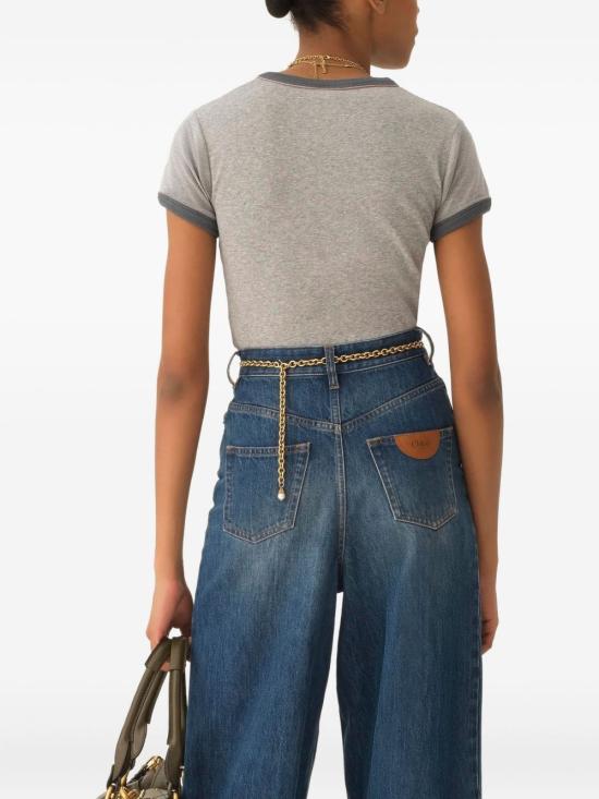 25FW 끌로에 반팔 티셔츠 CH25WJH03195 01B GREY - CHLOE