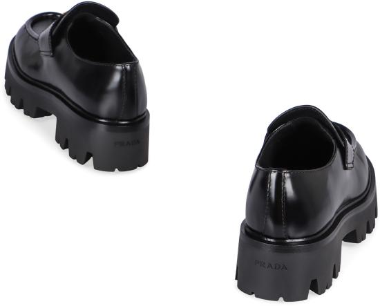  프라다 모노블럭 러버솔 레더 로퍼 1D185OF050055F0002 black - PRADA