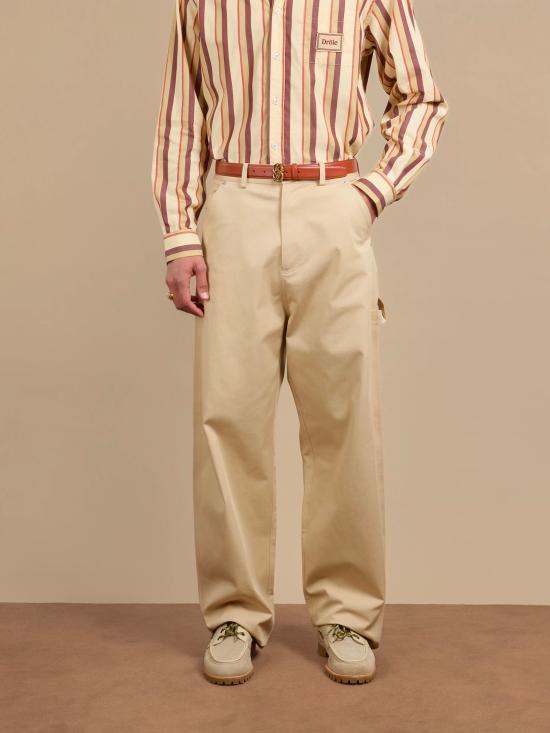 25FW 드롤드무슈 스트레이트 팬츠 IBP198CO214BG Beige - DROLE DE MONSIEUR