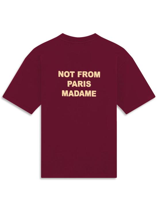 25FW 드롤드무슈 반팔 티셔츠 ITS203CO002WN Burgundy - DROLE DE MONSIEUR