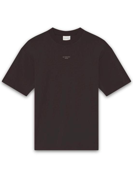 25FW 드롤드무슈 반팔 티셔츠 ITS202CO002DBN brown