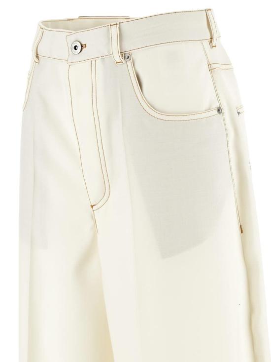 25SS 보테가베네타 스트레이트 팬츠 825519V0B30 9317 WHITE - BOTTEGA VENETA