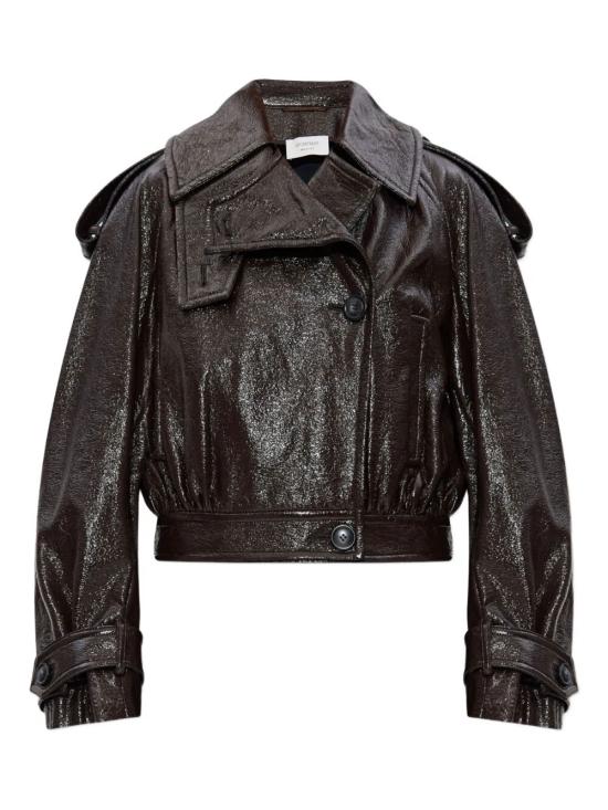 25FW 막스마라 스포츠막스 가죽 자켓 2522086063600 002 DARK BROWN