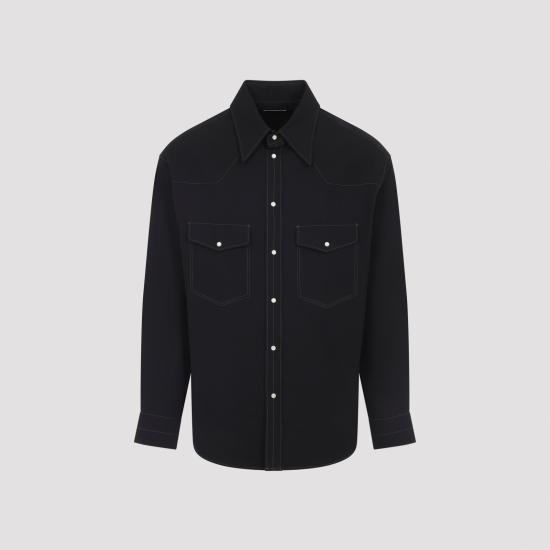 25FW 르메르 웨스턴 코튼 셔츠 SH1193LF1475 BK999 BLACK - LEMAIRE