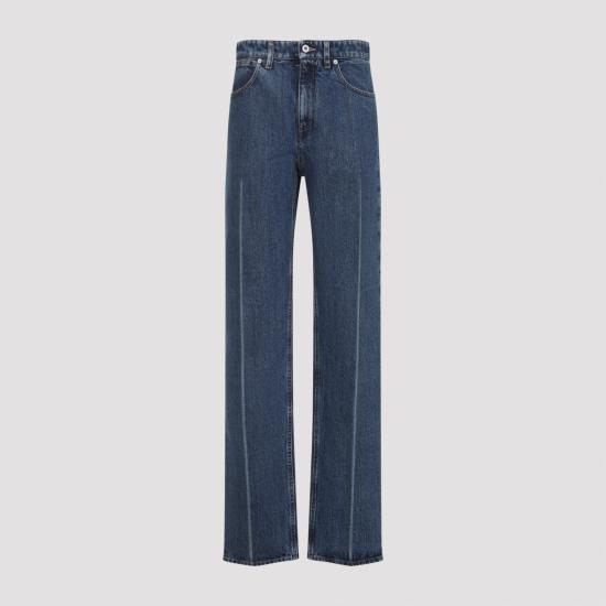 25FW 질샌더 스트레이트 팬츠 J02KA0354J46463 406 BLUE