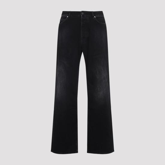 25FW 발렌시아가 스트레이트 팬츠 851352TTW67 1037 BLACK - BALENCIAGA