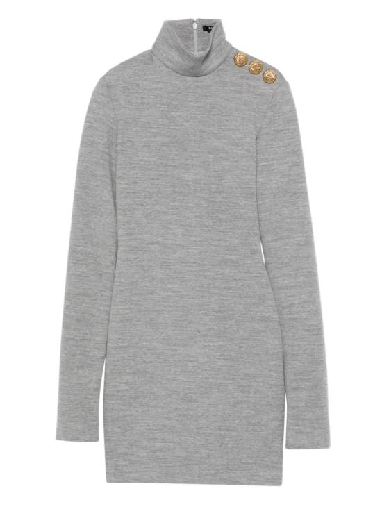 25FW 발망 미디 원피스 FF0R8895JL17 9AD GREY