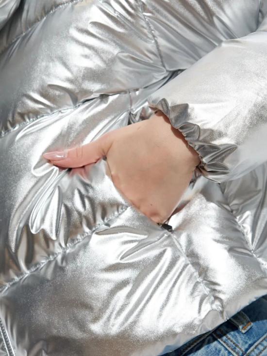 25FW 세이브더덕 숏패딩 D32452WICED21 10012 METALLIC - SAVE THE DUCK