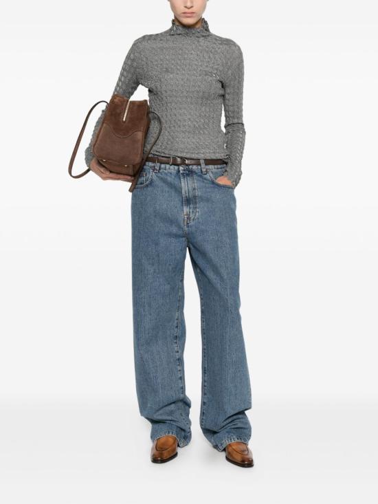 25FW 엠포리오 아르마니 스웨터 EW002762AF19922U8045 SILVER - EMPORIO ARMANI