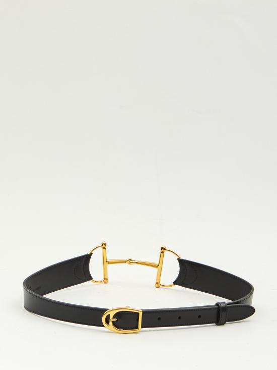 25FW 구찌 오버사이즈 홀스빗 벨트 8471190YA0G 1000 BLACK - GUCCI