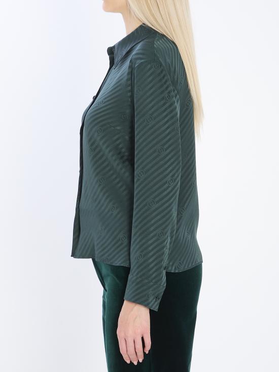 25FW 구찌 GG 인터로킹 자카드 실크 셔츠 851629ZAM4B 3514 GREEN - GUCCI