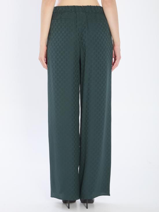 25FW 구찌 GG 실크 자카드조거 챈츠 848565Z7AZH 3514 GREEN - GUCCI