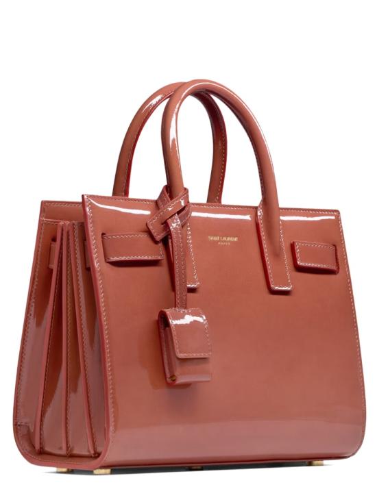  생로랑 삭 드 주르 나노 페이턴트 레더 마일드 398711 AAD165945 BROWN - SAINT LAURENT