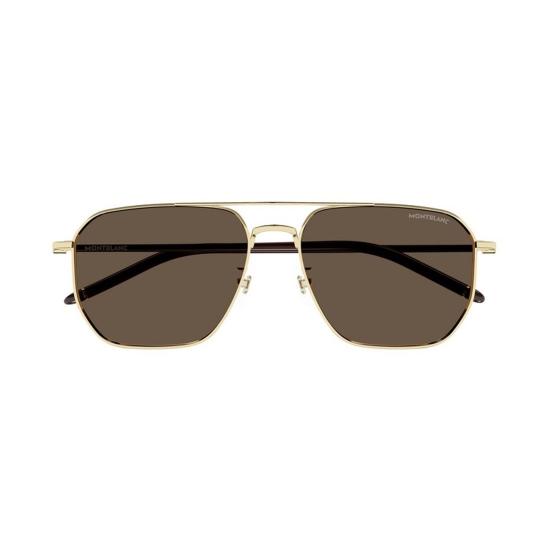 25FW 몽블랑 선글라스 MB0367SA 003 GOLD BROWN BROWN - MONTBLANC