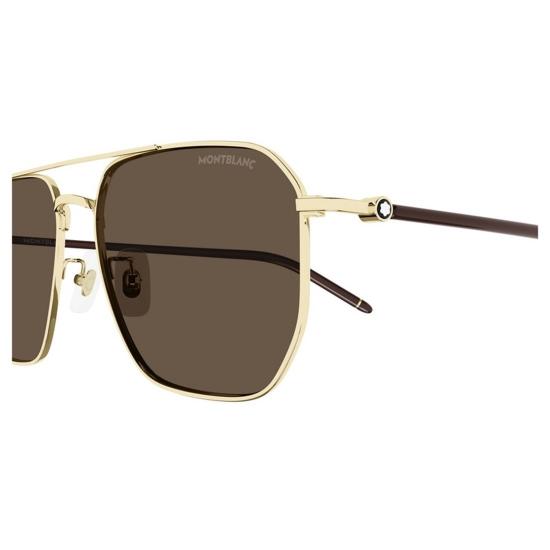 25FW 몽블랑 선글라스 MB0367SA 003 GOLD BROWN BROWN - MONTBLANC