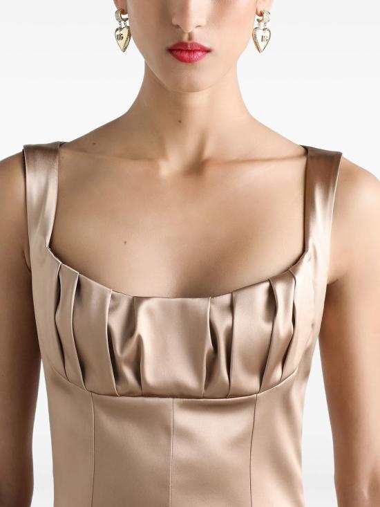 25FW 돌체앤가바나 미디 원피스 F6TMOTFURADM0198 Bronze - DOLCE & GABBANA