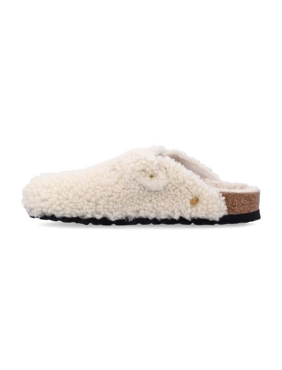25FW 버켄스탁 BOSTON 보스톤 빅버클 테디 시어링 뮬 1025664EGGSHELL White - BIRKENSTOCK