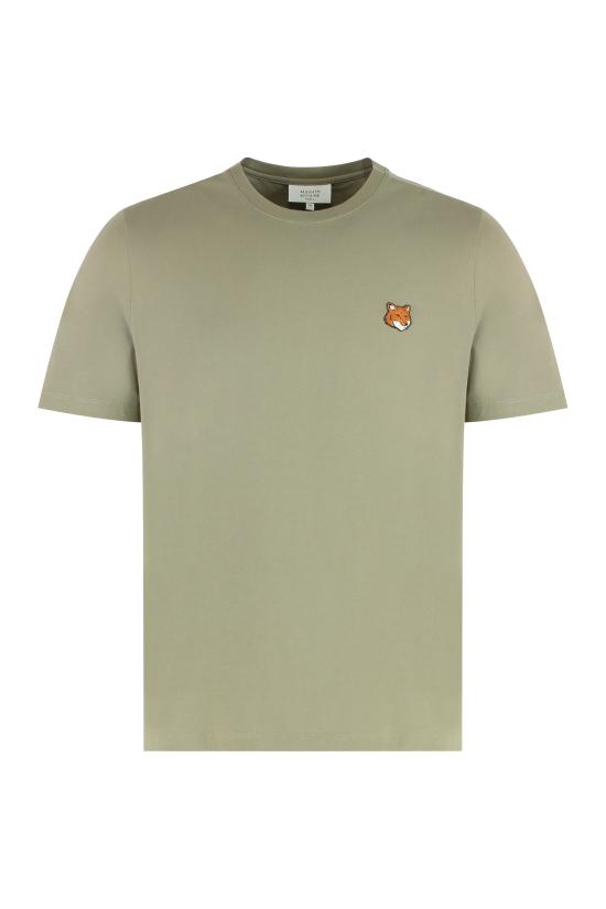 25FW 메종키츠네 폭스 헤드 레귤러 티셔츠 PM00107KJ7026PM00107KJ7026P131P131 khaki